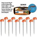 Ground Dog Pegs pack of 10 includes Bag & 19mm Socket