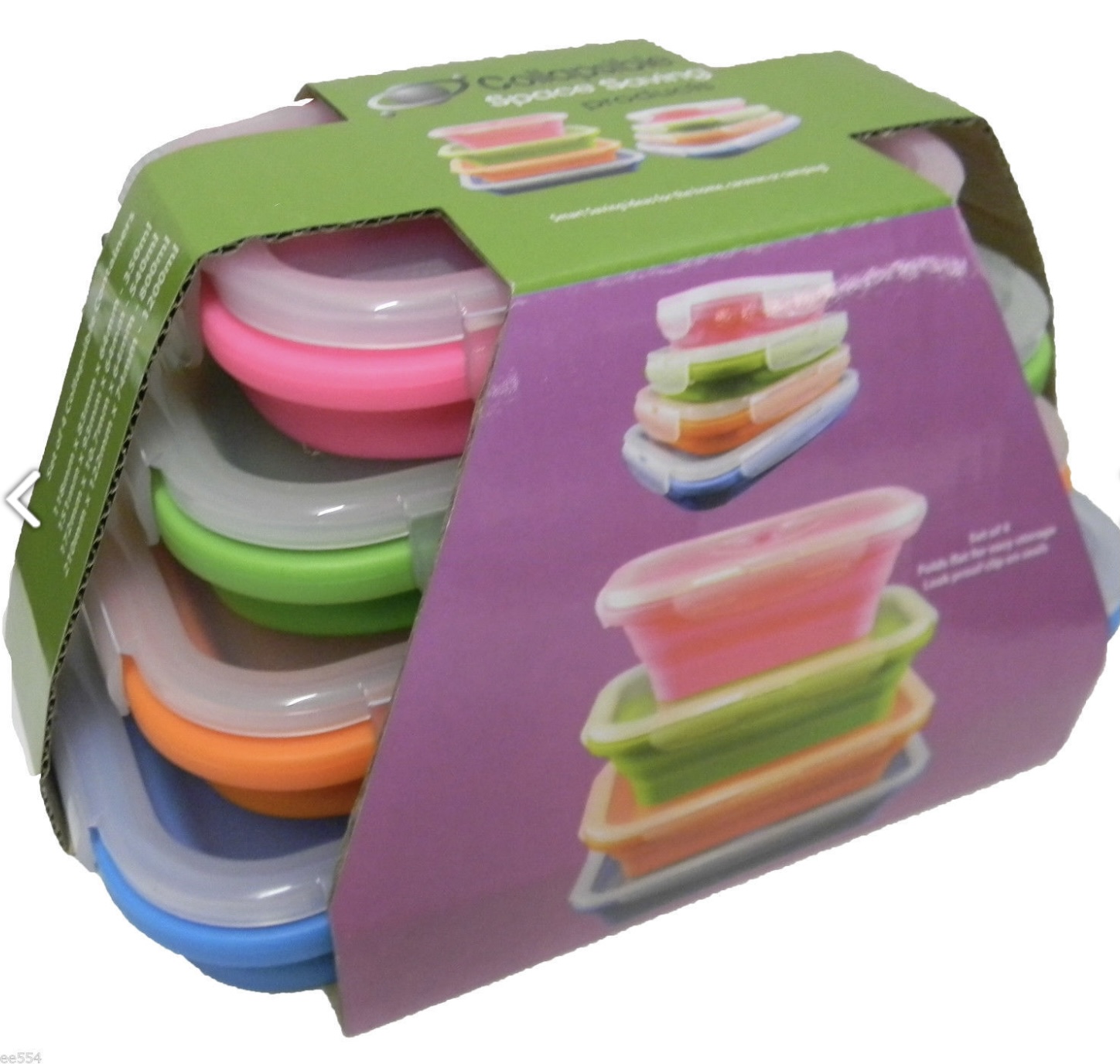 Collapsible Silicone Rectangular Containers set of 4